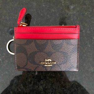 COACH leather card holder